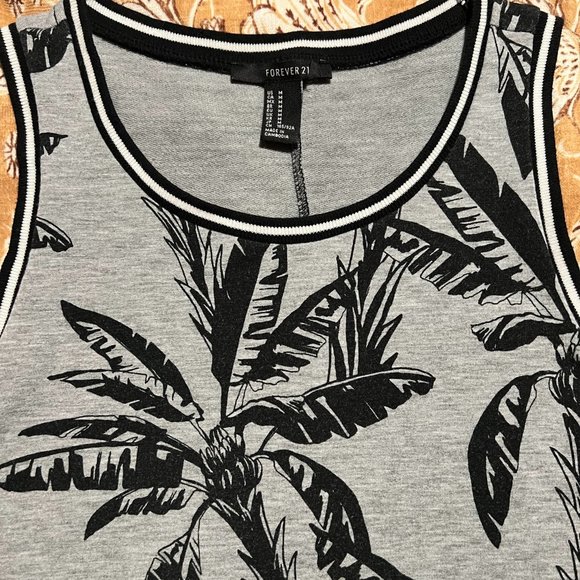 Forever 21 Palm Tree Tank Dress, Size Medium - Picture 5 of 7